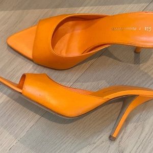 Gia borghini leather mules size 38 Italian, fits like 37